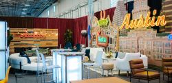 CORT Events pop up event at the home, office, and event furniture rental Warehouse in Austin, TX 