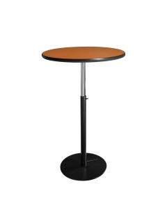 30" Round Bar Table w/ Black Hydraulic Base