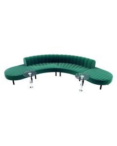 Endless Powered Low Back Comma Sectional w/ 2 Round Tables