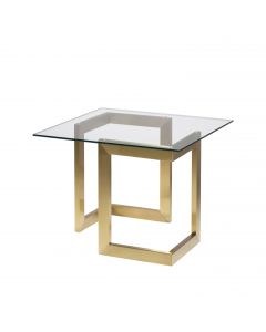 Geo End Table w/ Gold Base