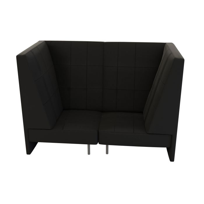 black high back loveseat