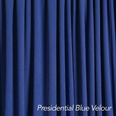 Presidential Blue Velour Drape 12ft H