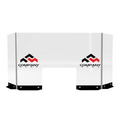 Clear Divider, Bar/Counter Logo, Front