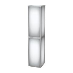 84 inch high lit acrylic column with steel frame