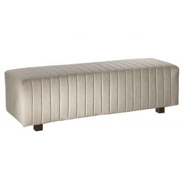 Beverly Bench Ottoman, Linen Fabric