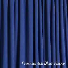 Presidential Blue Velour Drape 12'H