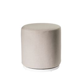 Marche Swivel Ottoman, Linen Fabric