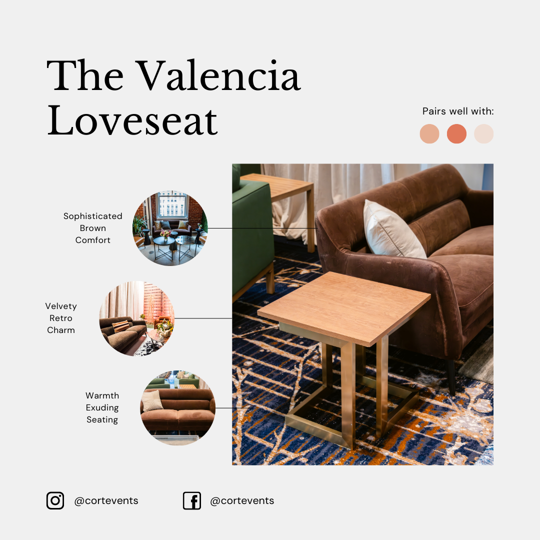 The Valencia Loveseat from CORT Events